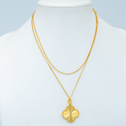 [Clara Jewels]CLOVER 25MM PEDANT NECKLACE GOLD