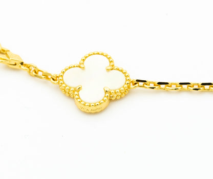 [Clara Jewels]CLOVER BRACELET 5 MOTIFS ONYX MOP