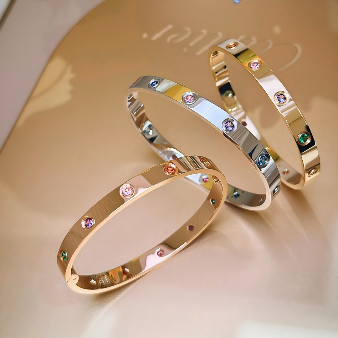 [Clara Jewely]2026 RAINBOW LOVE BRACELET 6.1MM  10 DIAMONDS