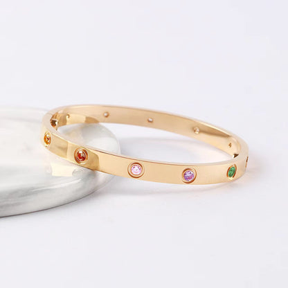 [Clara Jewely]2026 RAINBOW LOVE BRACELET 6.1MM  10 DIAMONDS