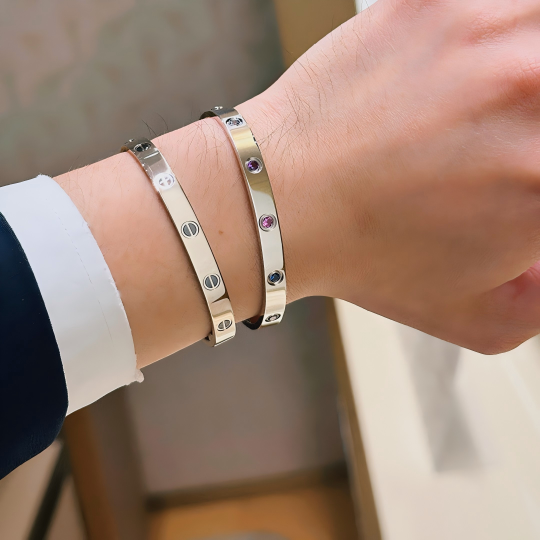 [Clara Jewely]2026 RAINBOW LOVE BRACELET 6.1MM  10 DIAMONDS