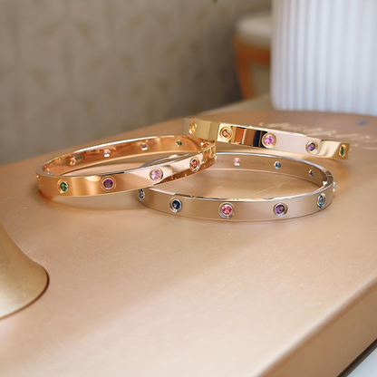 [Clara Jewely]2026 RAINBOW LOVE BRACELET 6.1MM  10 DIAMONDS