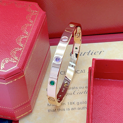 [Clara Jewely]2026 RAINBOW LOVE BRACELET 6.1MM  10 DIAMONDS