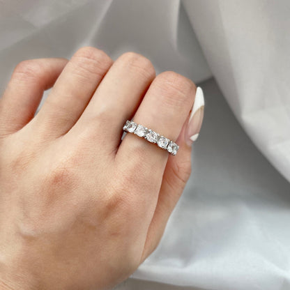 [Clara Jewels]Eternity Round Cut Tennis Ring