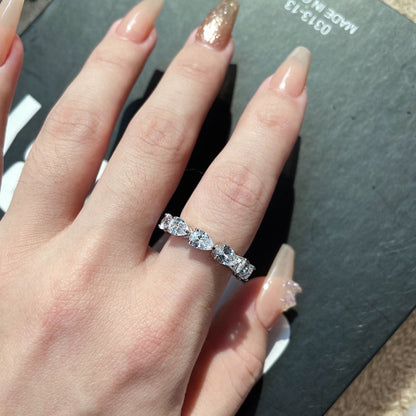 [Clara Jewels]Exquisite Pear Cut Tennis Ring