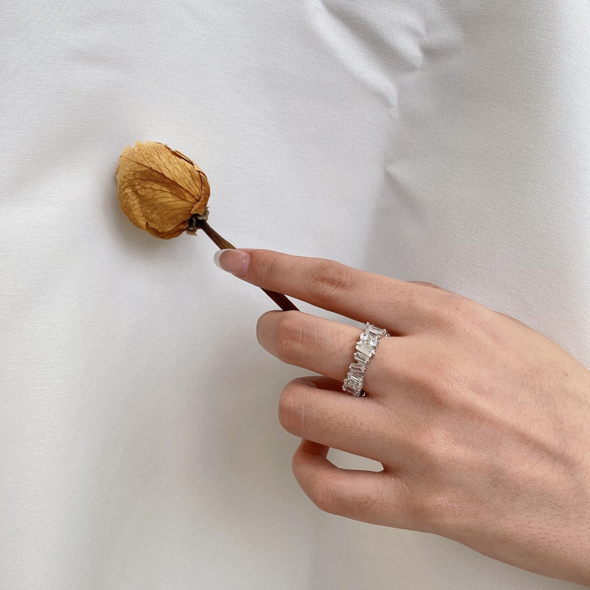 [Clara Jewels]Delicate Multi Shape Tennis Ring