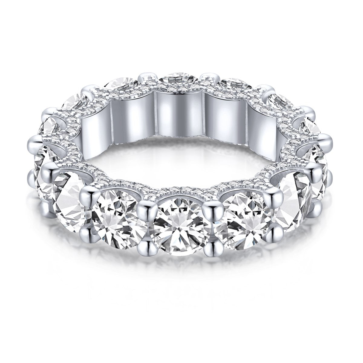 [Clara Jewels]Gorgeous Round Cut Tennis Ring