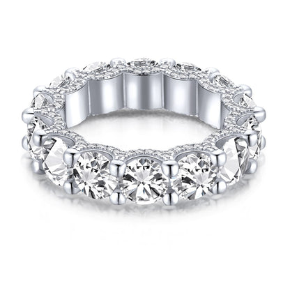 [Clara Jewels]Gorgeous Round Cut Tennis Ring