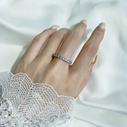 [Clara Jewels]Sparkling Round Cut Tennis Ring
