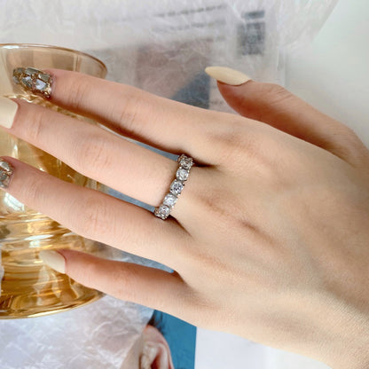 [Clara Jewels]Eternity Round Cut Tennis Ring