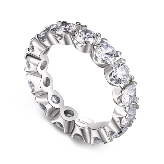 [Clara Jewels]Eternity Round Cut Tennis Ring