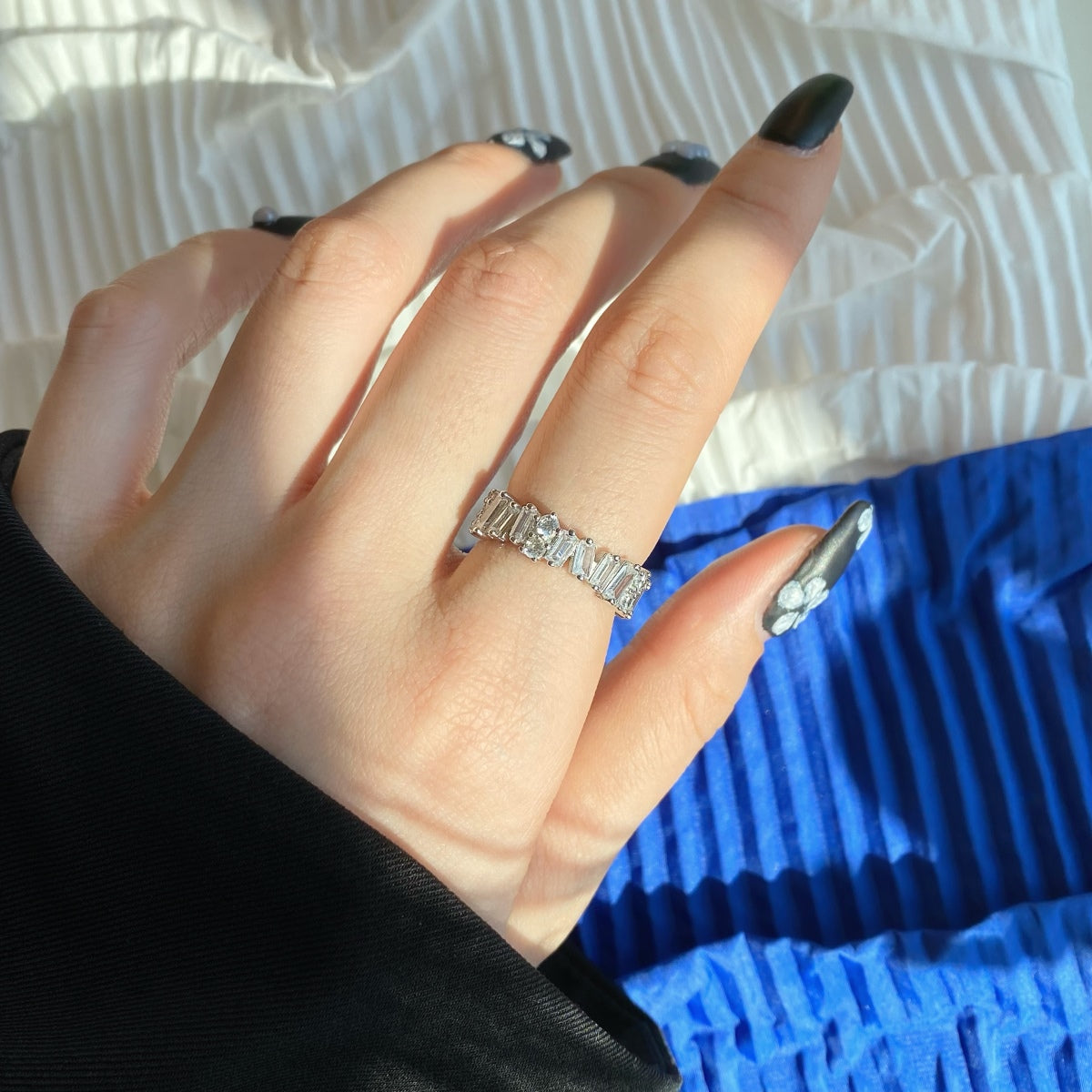 [Clara Jewels]Delicate Multi Shape Tennis Ring