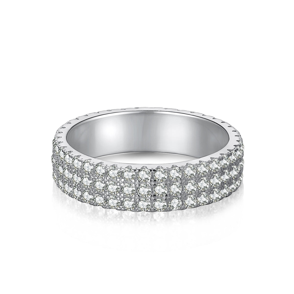 [Clara Jewels]Dainty Round Cut Tennis Ring