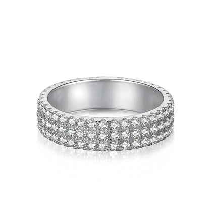 [Clara Jewels]Dainty Round Cut Tennis Ring
