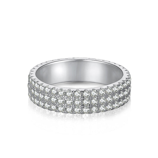 [Clara Jewels]Dainty Round Cut Tennis Ring
