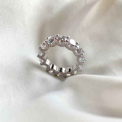 [Clara Jewels]Gorgeous Round Cut Tennis Ring