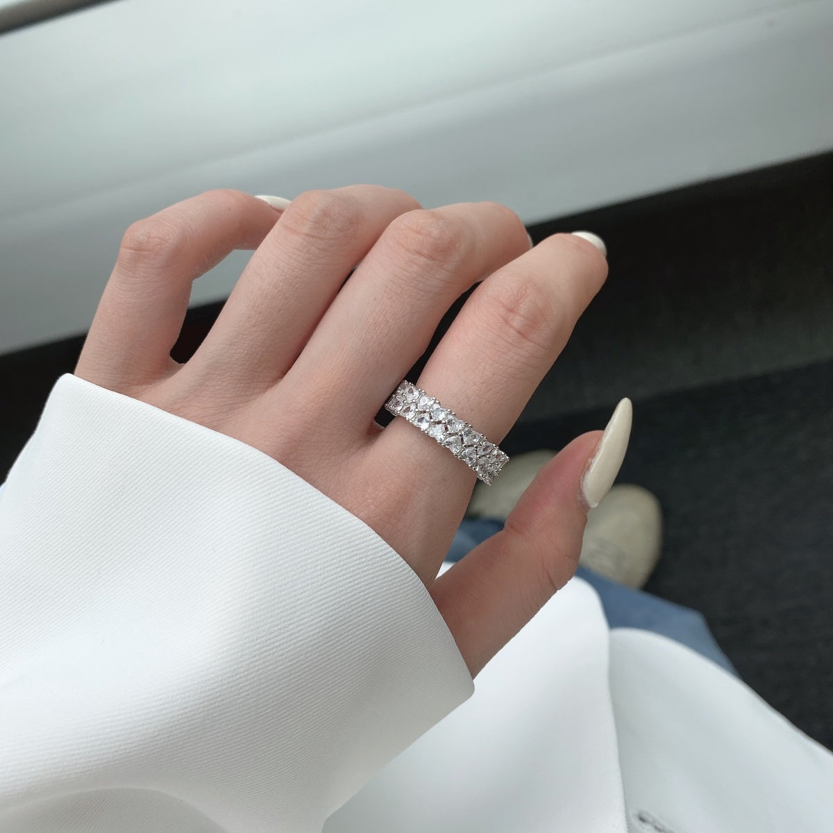 [Clara Jewels]Sparkling Full Heart Ring