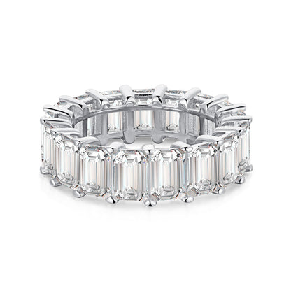 [Clara Jewels]0.75 Carat Elegant Emerald Cut Tennis Ring