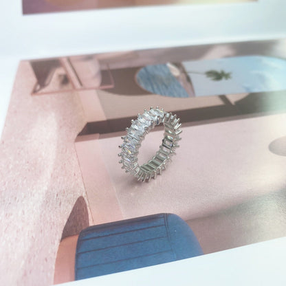 [Clara Jewels]Unique Colorful Radiant Cut RIng