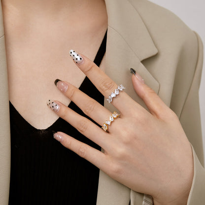 [Clara Jewels]Delicate Multi Cut Ring