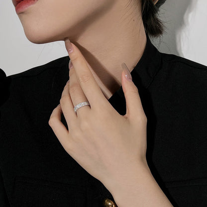 [Clara Jewels]Dainty Round Cut Tennis Ring