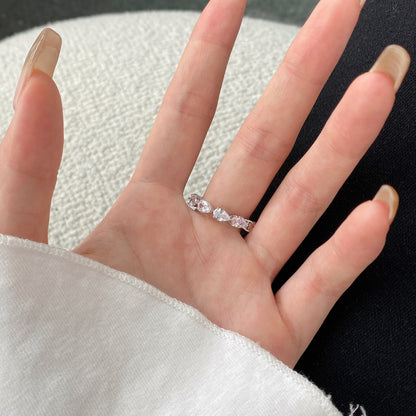 [Clara Jewels]Exquisite Pear Cut Tennis Ring