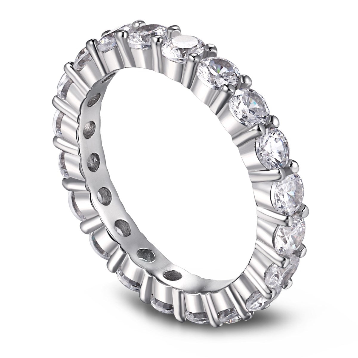 [Clara Jewels]Sparkling Round Cut Tennis Ring
