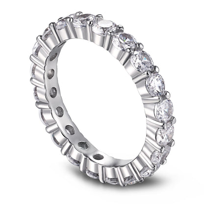 [Clara Jewels]Sparkling Round Cut Tennis Ring