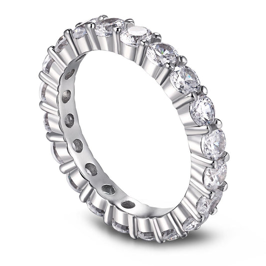 [Clara Jewels]Sparkling Round Cut Tennis Ring