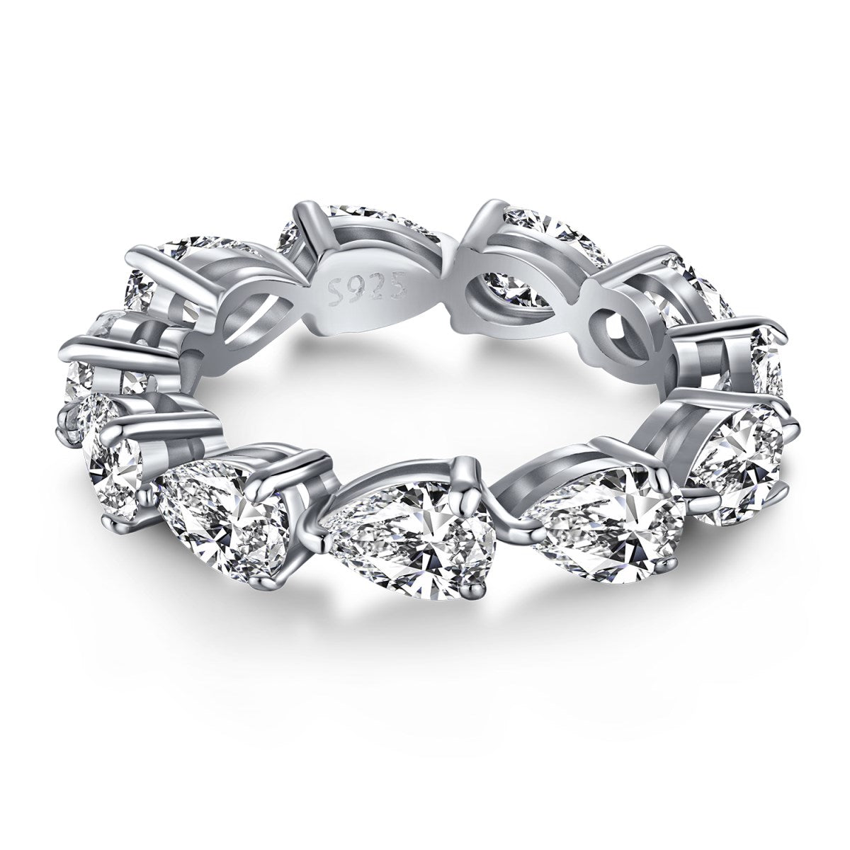 [Clara Jewels]Exquisite Pear Cut Tennis Ring