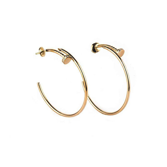[Clara Jewels]JUSTE EARRINGS GOLD DIAMONDS 1.8MM