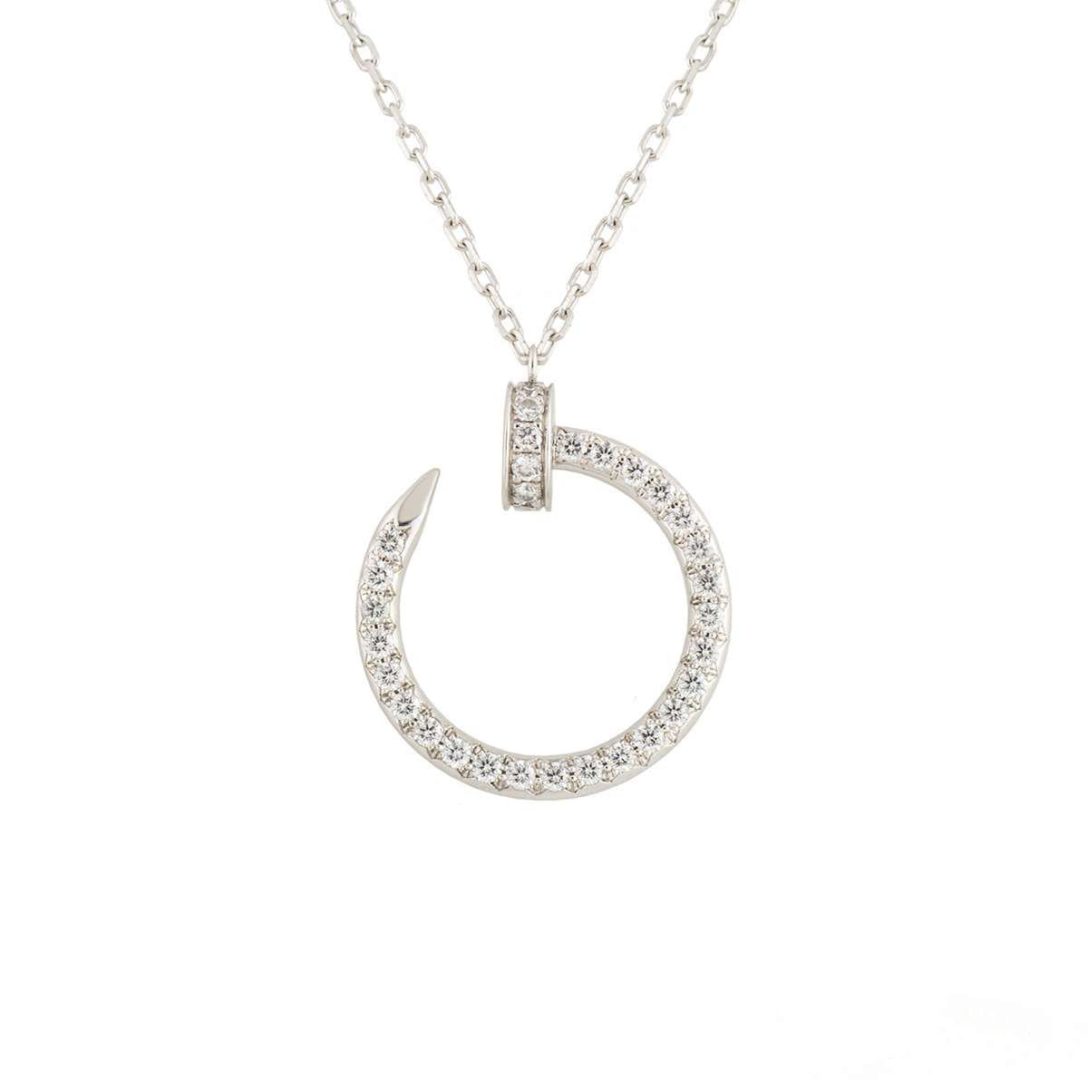 [Clara Jewels]JUSTE NECKLACE SILVER DIAMONDS