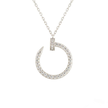 [Clara Jewels]JUSTE NECKLACE SILVER DIAMONDS
