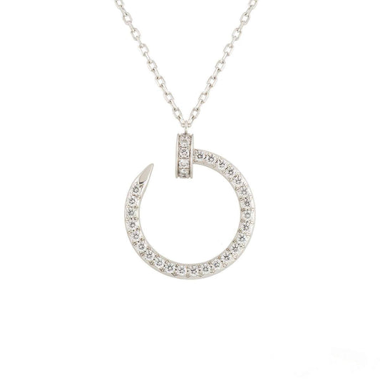 [Clara Jewels]JUSTE NECKLACE SILVER DIAMONDS