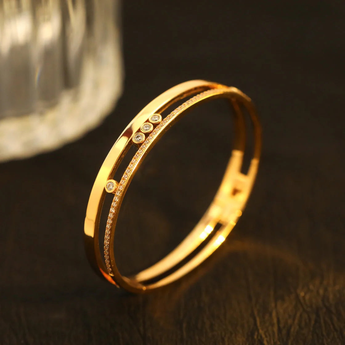 [Clara Jewely]Move Romane Diamond Bangle Bracelet