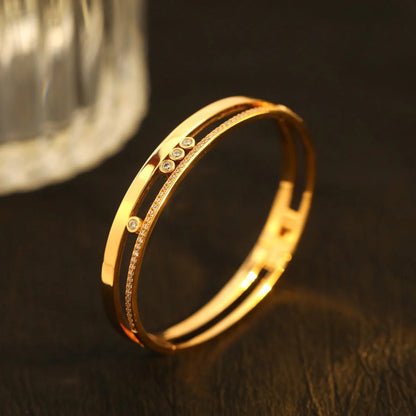 [Clara Jewely]Move Romane Diamond Bangle Bracelet