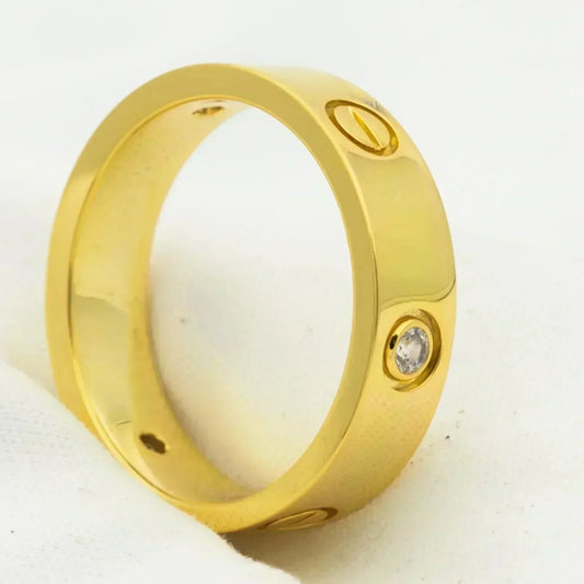 [Clara Jewels]LOVE RING 5.5MM 3 DIAMONDS GOLD