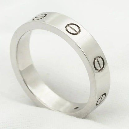 [Clara Jewels]LOVE RING 4MM 1 DIAMOND SILVER