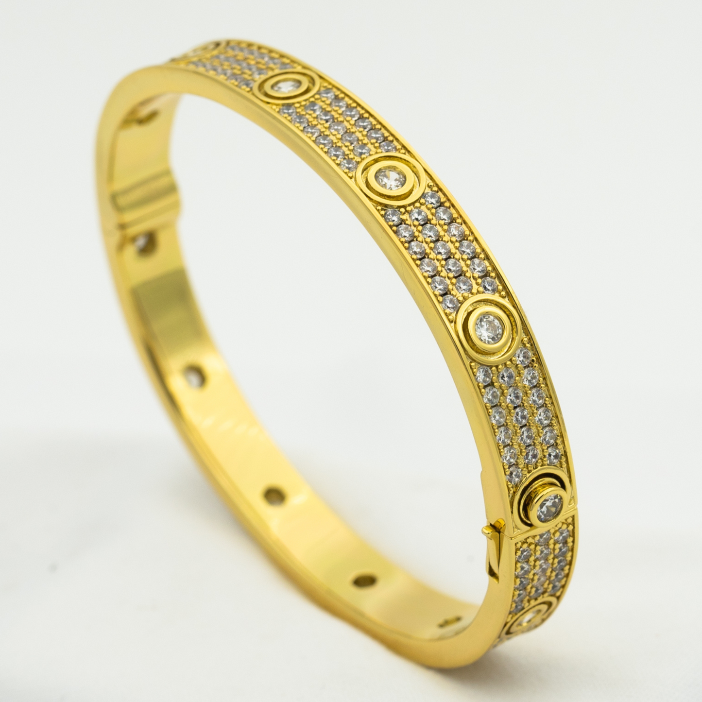 [Clara Jewels]LOVE BRACELET 6.1MM DIAMOND-PAVED 10 BIG DIAMONDS
