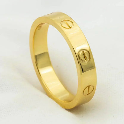 [Clara Jewels]LOVE RING 4MM 1 DIAMOND GOLD