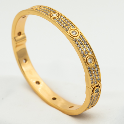[Clara Jewels]LOVE BRACELET 6.1MM DIAMOND-PAVED 10 BIG DIAMONDS