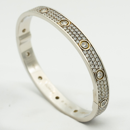 [Clara Jewels]LOVE BRACELET 6.1MM DIAMOND-PAVED 10 BIG DIAMONDS