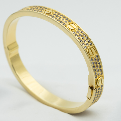 [Clara Jewels]LOVE BRACELET 6.1MM DIAMOND-PAVED