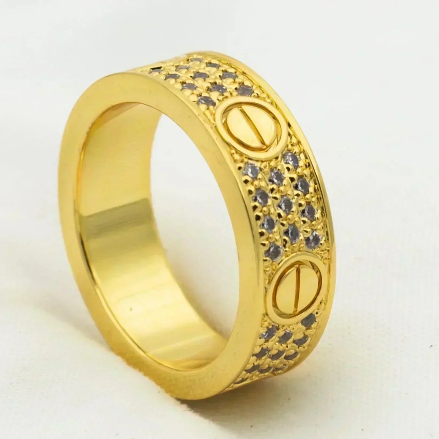 [Clara Jewels]LOVE RING 5.5MM DIAMONDS PAVED
