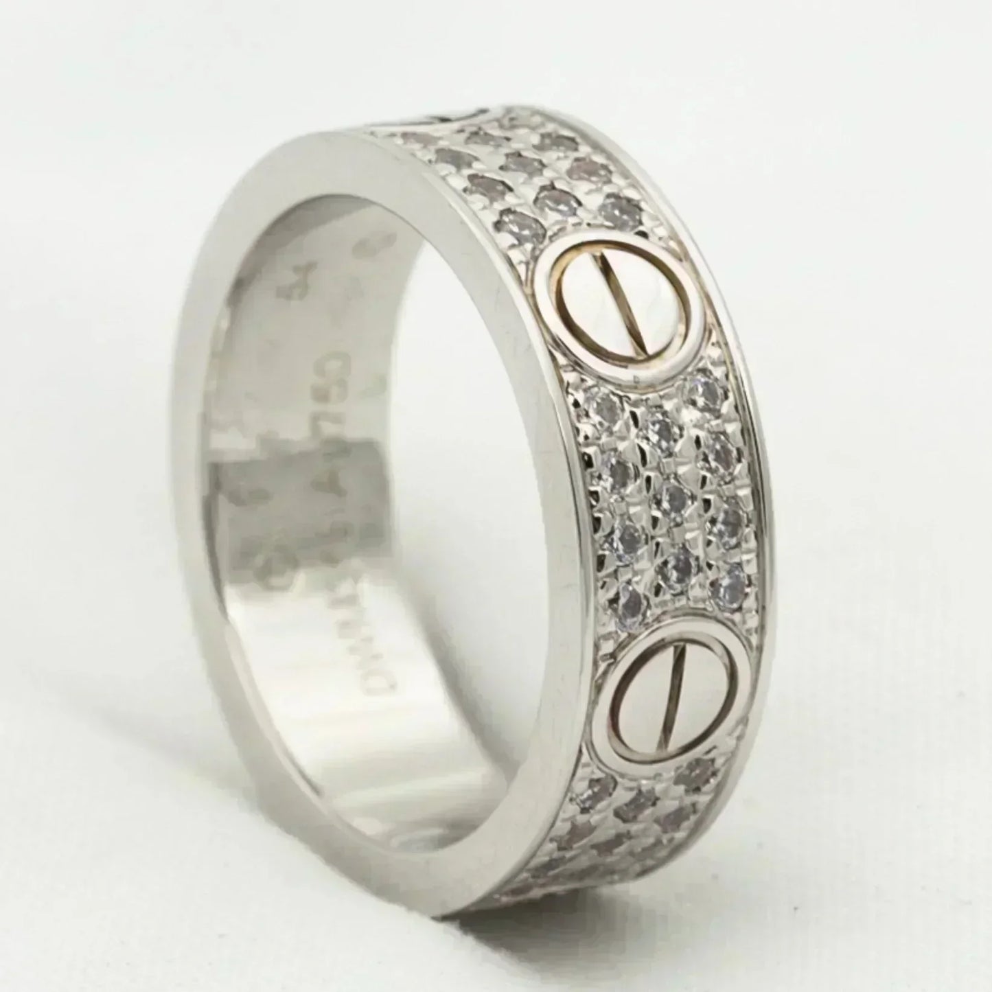 [Clara Jewels]LOVE RING 5.5MM DIAMONDS PAVED