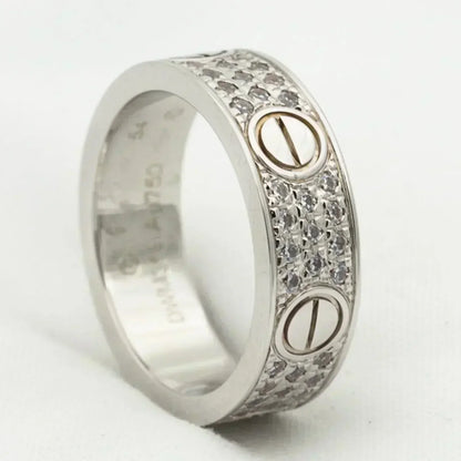 [Clara Jewels]LOVE RING 5.5MM DIAMONDS PAVED