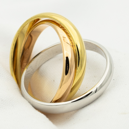 [Clara Jewels]TRINITY RING GOLD PINK GOLD SILVER
