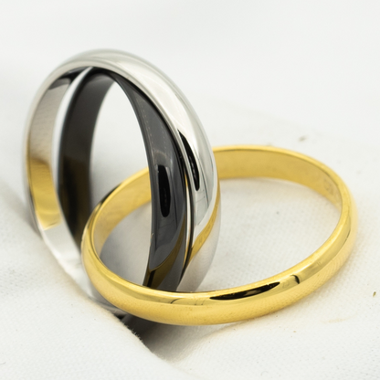 [Clara Jewels]TRINITY RING BLACK GOLD SILVER