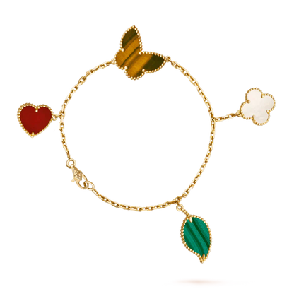 [Clara Jewels]LUCKY SPRING 5 MOTIF GOLD BRACELET