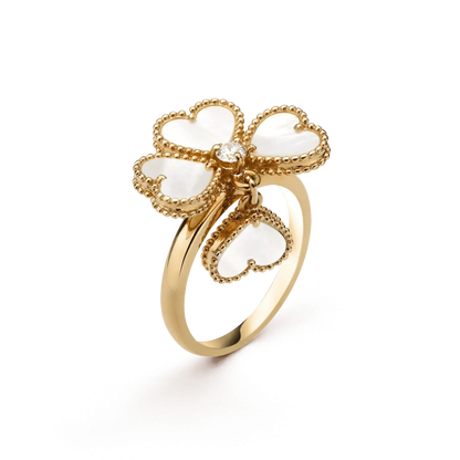 [Clara Jewels]SWEET CLOVER WHITE MOP RING